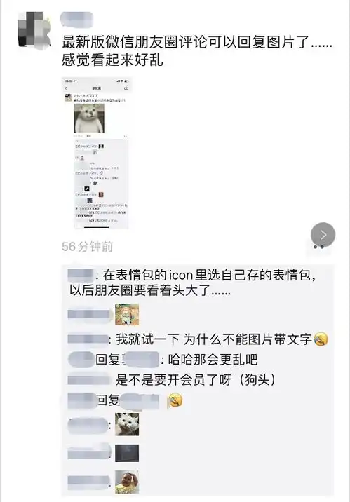 微信更新朋友圈评论可发表情包动图,朋友圈开始乱了