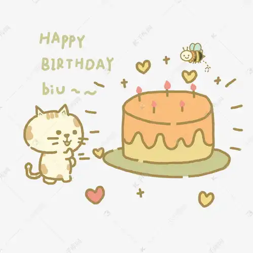 猫咪变生日蛋糕表情包素材图片免费下载千库网