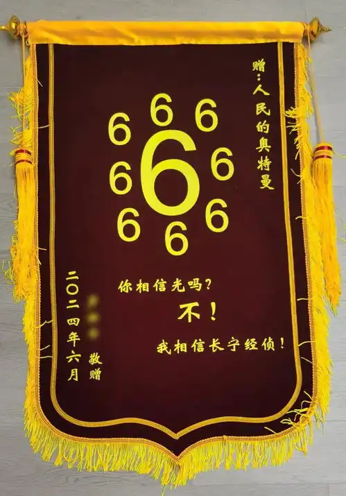 9个6显眼包锦旗来了