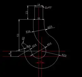 用cad软件,这个怎么画,我知道用圆画的,但问号下面的二个圆是怎么画的q24这个怎么画的